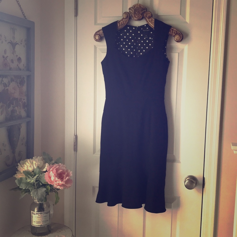 Black White House Black Market knee length dress